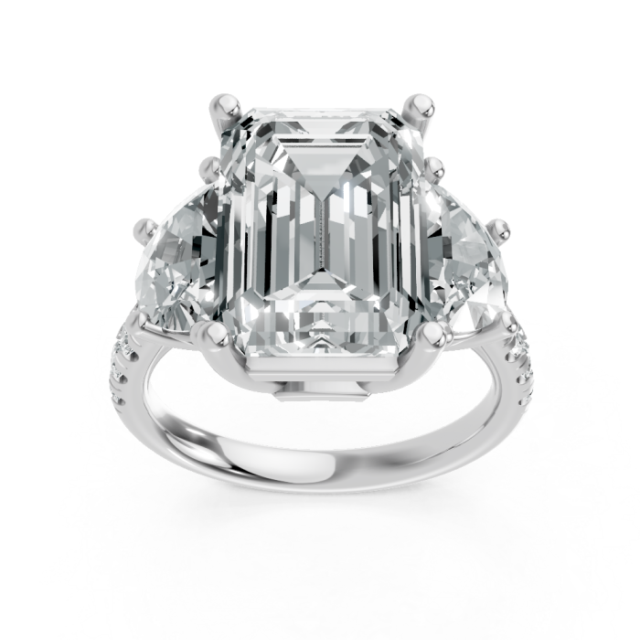 Emerald 14K White Gold Fashion Bridal Ring