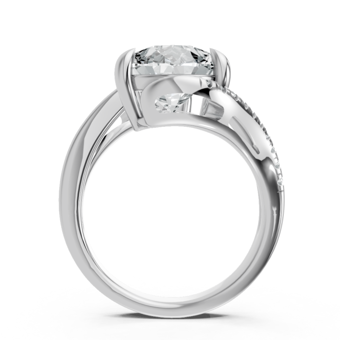 Pear Shape 14K White Gold Fashion Bridal Ring