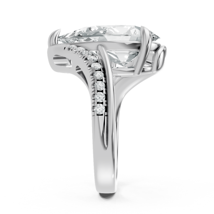 Pear Shape 14K White Gold Fashion Bridal Ring