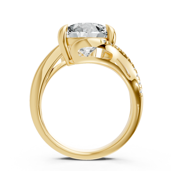 Pear Shape 14K White Gold Fashion Bridal Ring