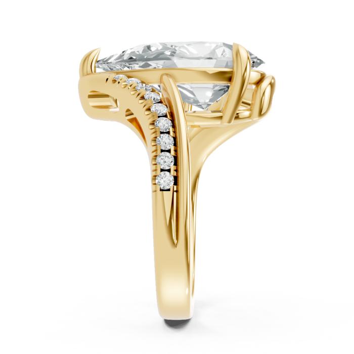 Pear Shape 14K White Gold Fashion Bridal Ring