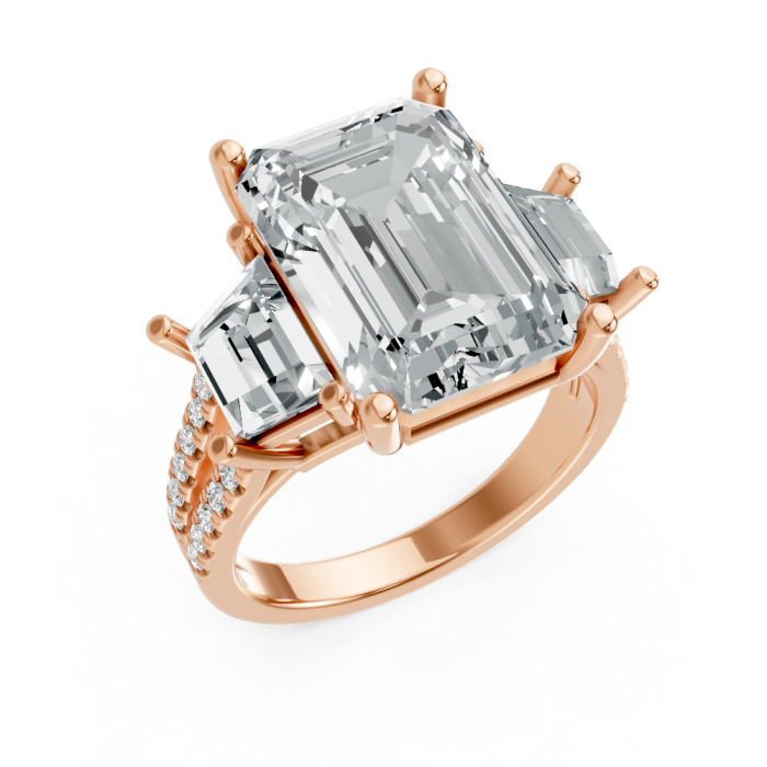 Emerald 14K White Gold Fashion Bridal Ring