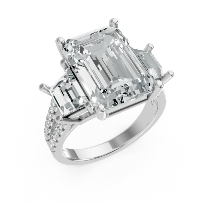 Emerald 14K White Gold Fashion Bridal Ring