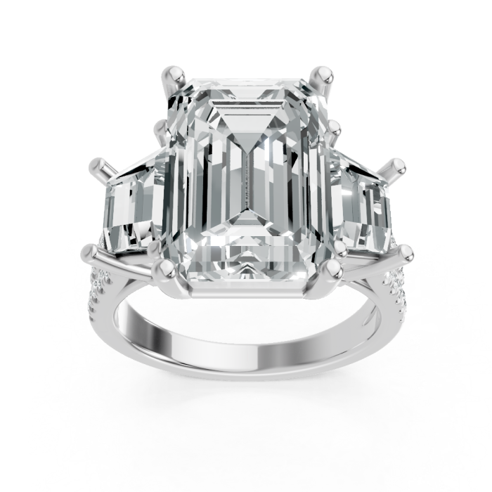 Emerald 14K White Gold Fashion Bridal Ring