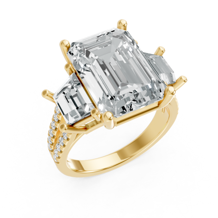 Emerald 14K White Gold Fashion Bridal Ring