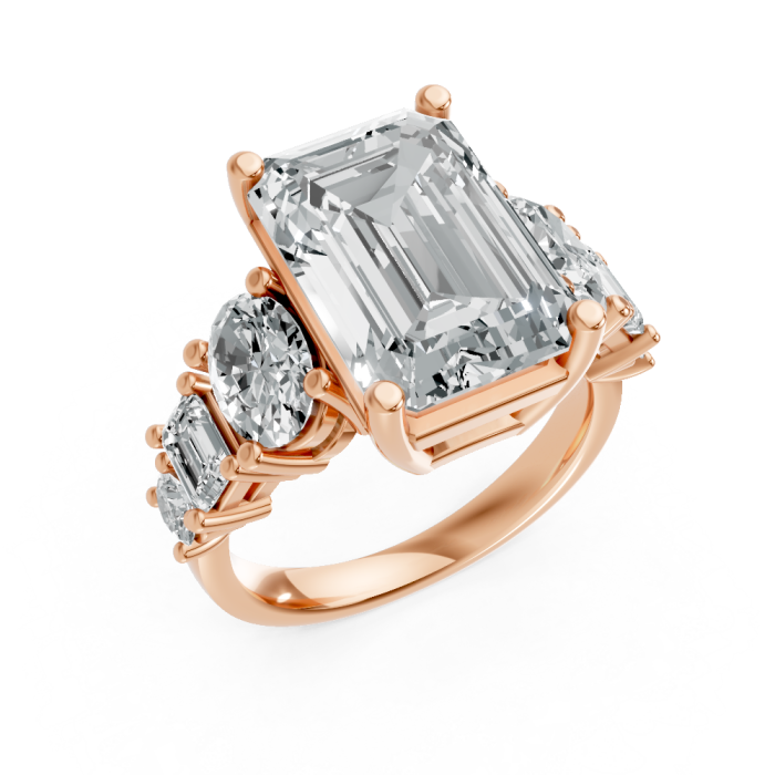 Emerald 14K White Gold Fashion Bridal Ring