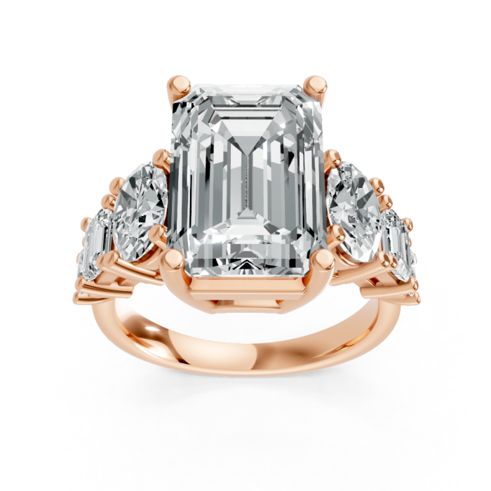 Emerald 14K White Gold Fashion Bridal Ring