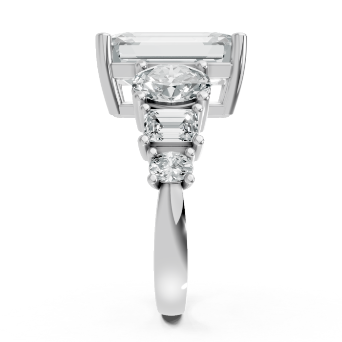 Emerald 14K White Gold Fashion Bridal Ring