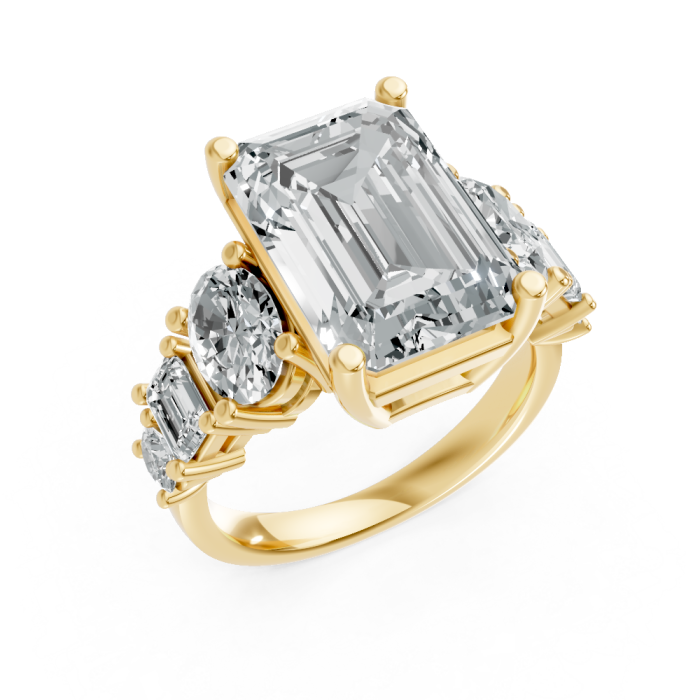 Emerald 14K White Gold Fashion Bridal Ring