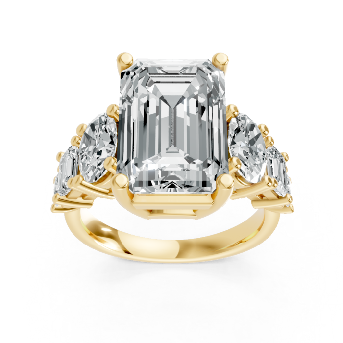 Emerald 14K White Gold Fashion Bridal Ring