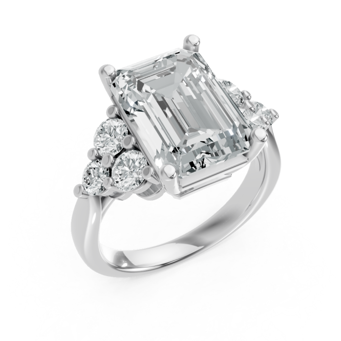 Emerald 14K White Gold Fashion Bridal Ring