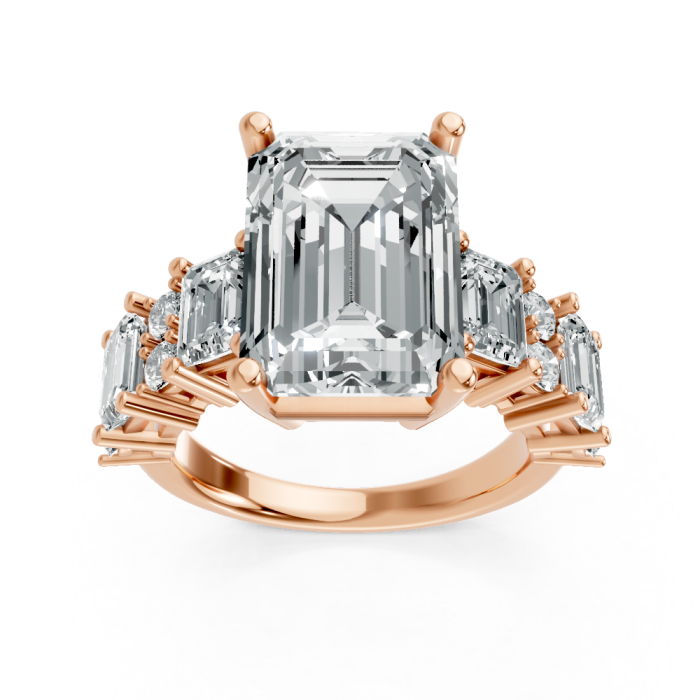 Emerald 14K White Gold Fashion Bridal Ring