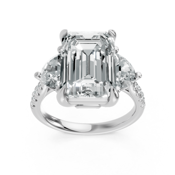 Emerald 14K White Gold Fashion Bridal Ring