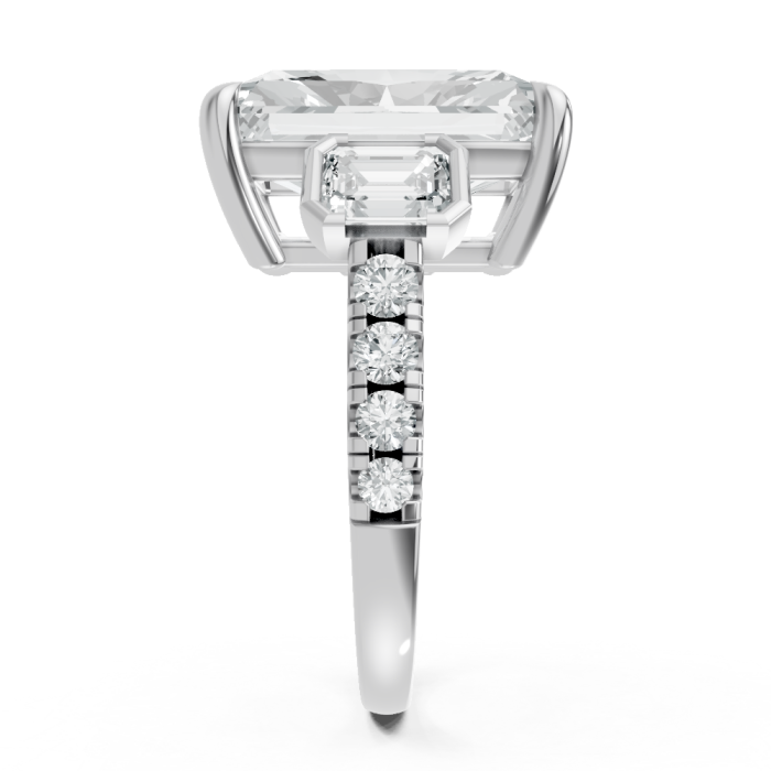 Emerald 14K White Gold Fashion Bridal Ring