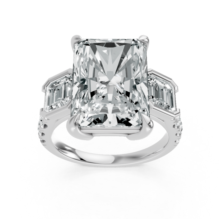 Emerald 14K White Gold Fashion Bridal Ring