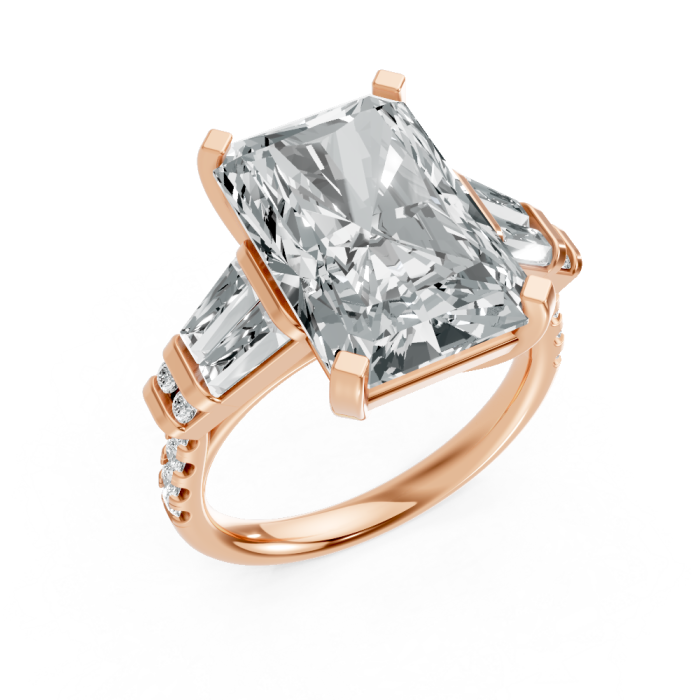 Radiant 14K White Gold Fashion Bridal Ring