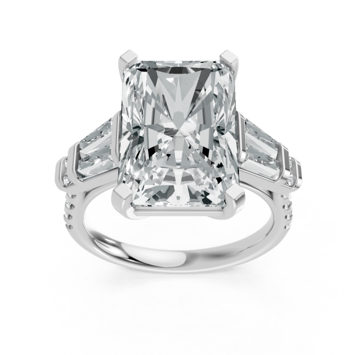 Radiant 14K White Gold Fashion Bridal Ring