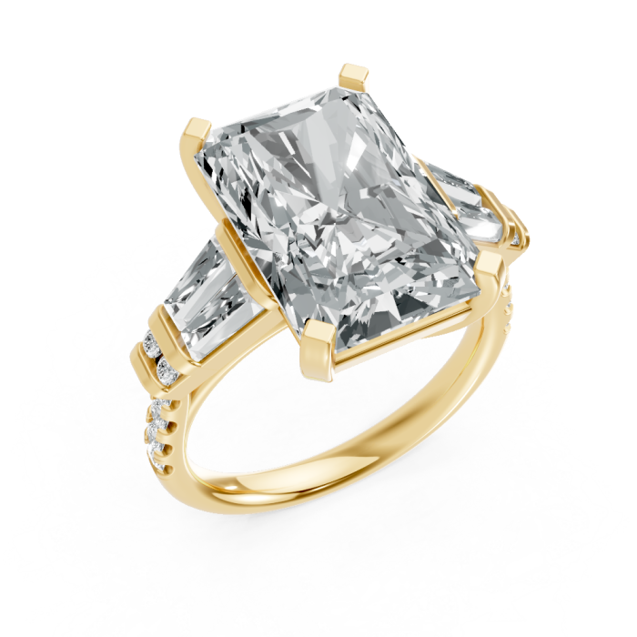 Radiant 14K White Gold Fashion Bridal Ring