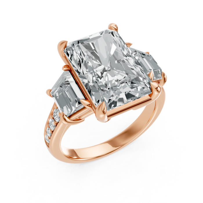 Radiant 14K White Gold Fashion Bridal Ring