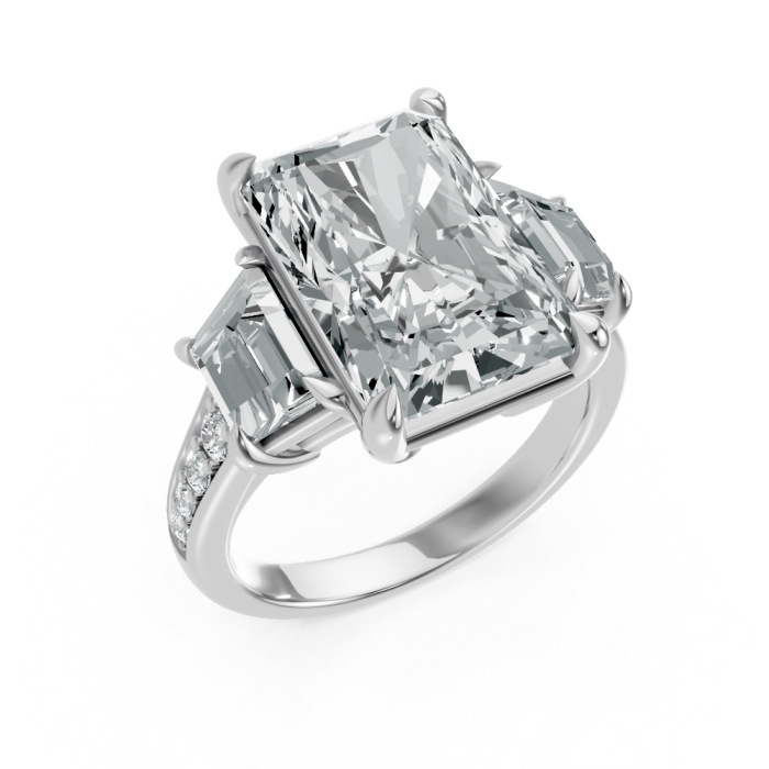 Radiant 14K White Gold Fashion Bridal Ring