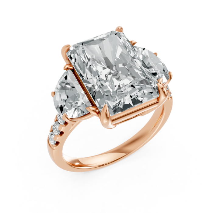 Radiant 14K White Gold Fashion Bridal Ring