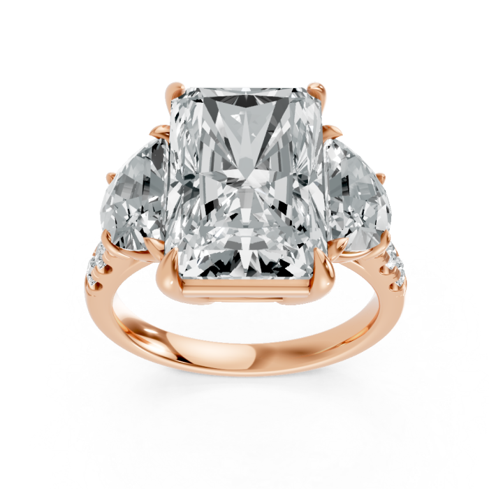 Radiant 14K White Gold Fashion Bridal Ring