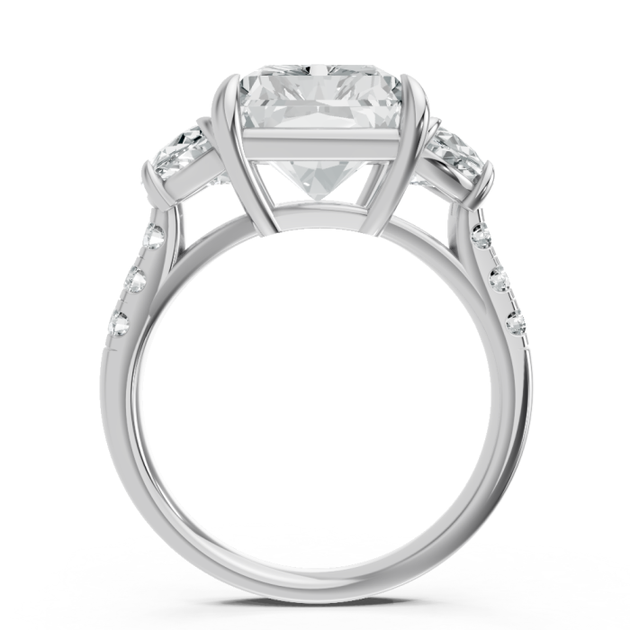 Radiant 14K White Gold Fashion Bridal Ring
