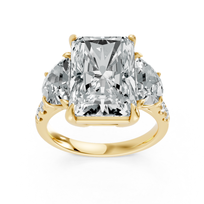 Radiant 14K White Gold Fashion Bridal Ring