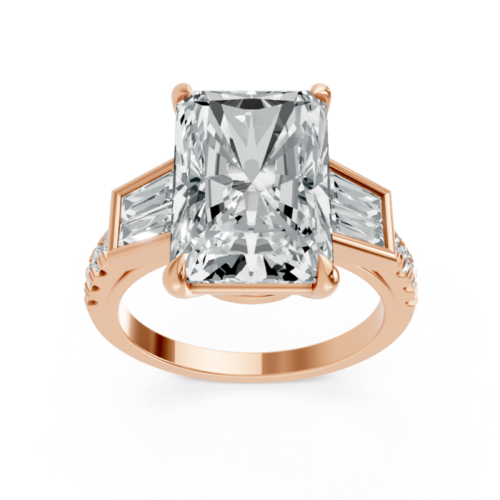 Radiant 14K White Gold Fashion Bridal Ring