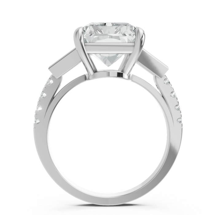 Radiant 14K White Gold Fashion Bridal Ring