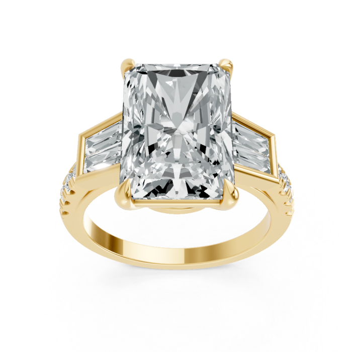 Radiant 14K White Gold Fashion Bridal Ring