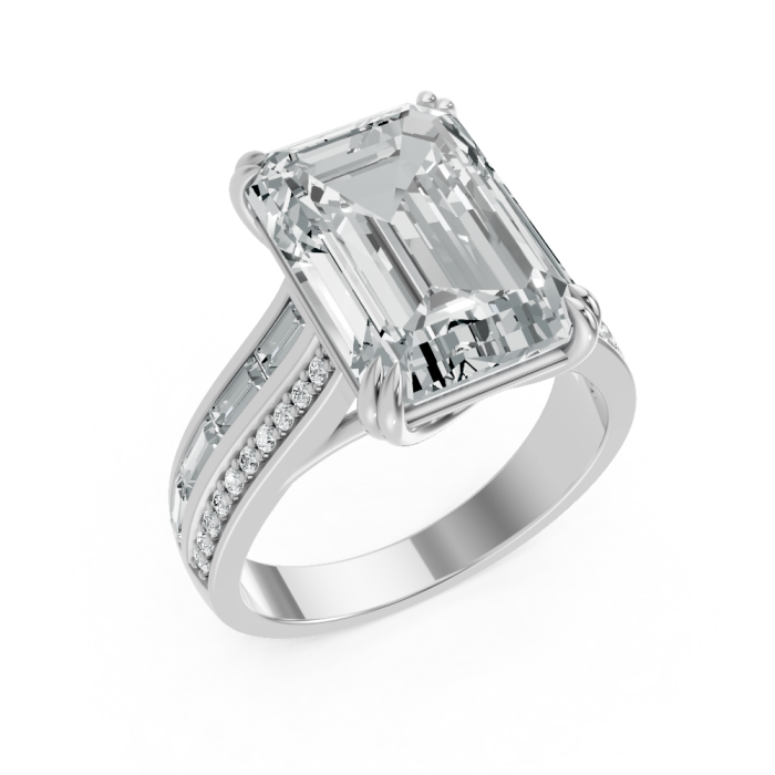 Radiant 14K White Gold Fashion Bridal Ring