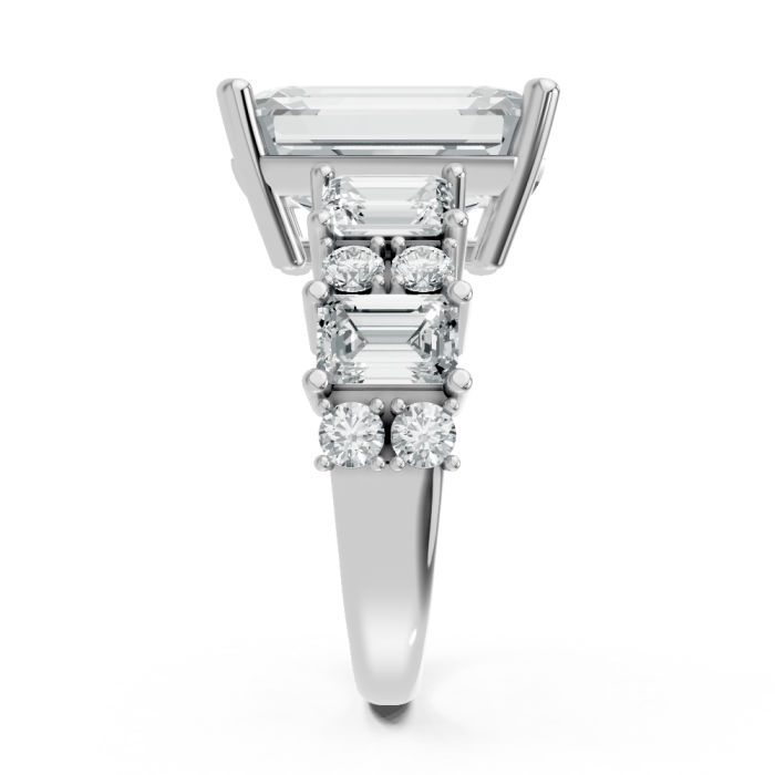 Emerald 14K White Gold Fashion Bridal Ring