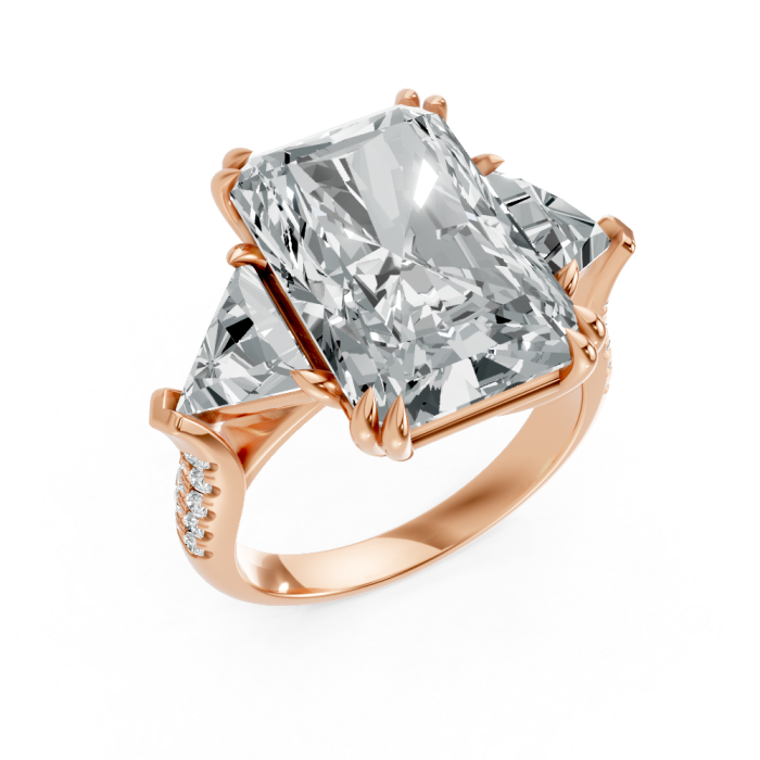 Radiant 14K White Gold Fashion Bridal Ring