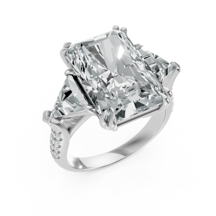 Radiant 14K White Gold Fashion Bridal Ring