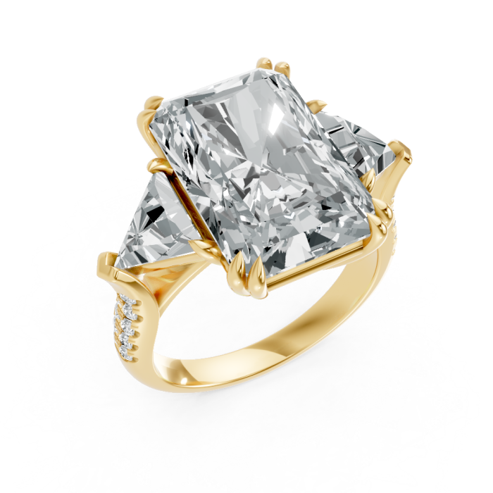 Radiant 14K White Gold Fashion Bridal Ring