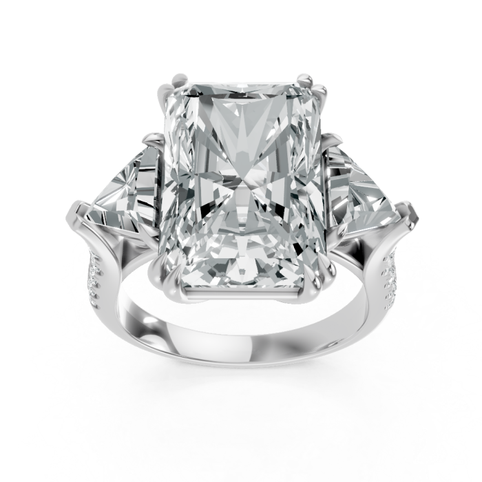 Radiant 14K White Gold Fashion Bridal Ring