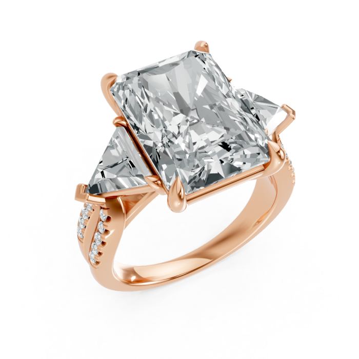 Radiant 14K White Gold Fashion Bridal Ring