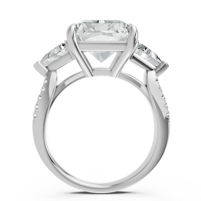 Radiant 14K White Gold Fashion Bridal Ring