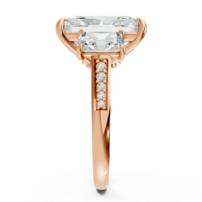 Radiant 14K White Gold Fashion Bridal Ring