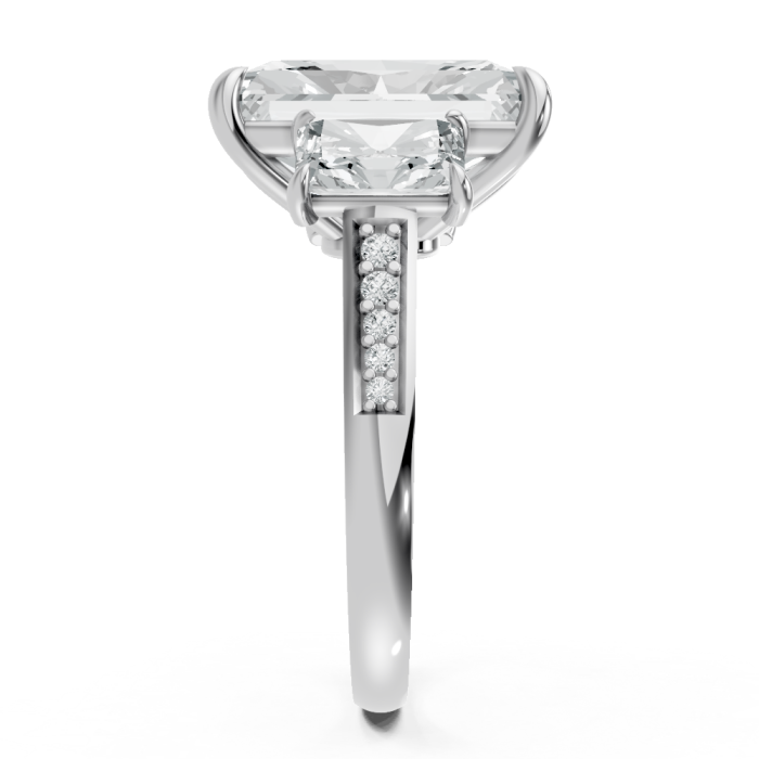 Radiant 14K White Gold Fashion Bridal Ring