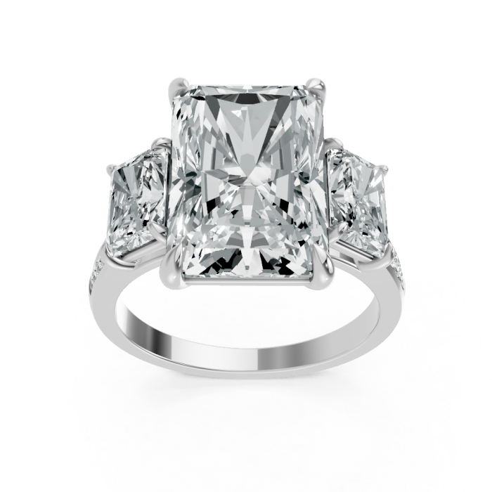 Radiant 14K White Gold Fashion Bridal Ring