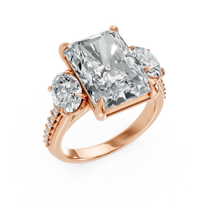 Radiant 14K White Gold Fashion Bridal Ring