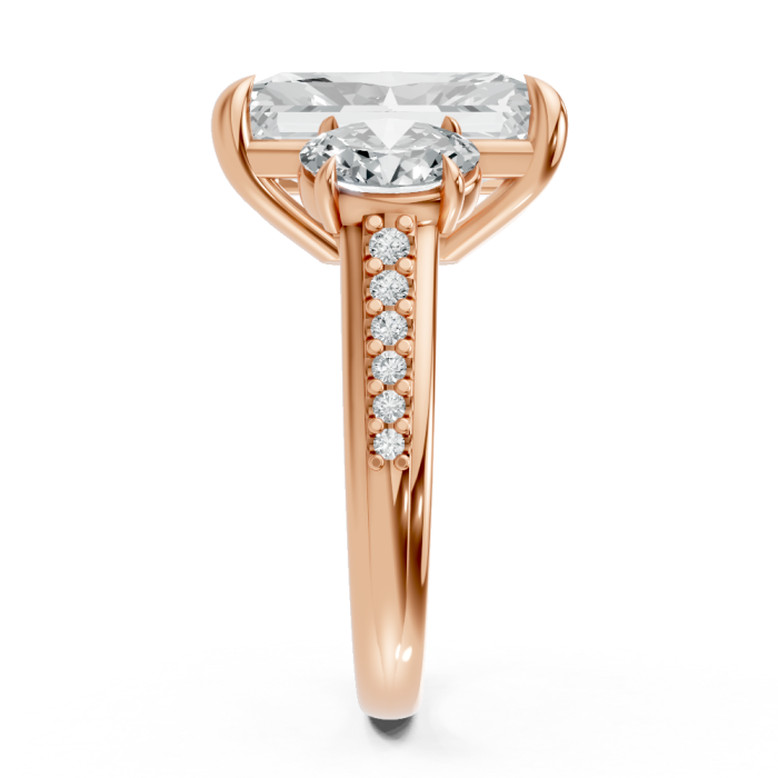 Radiant 14K White Gold Fashion Bridal Ring