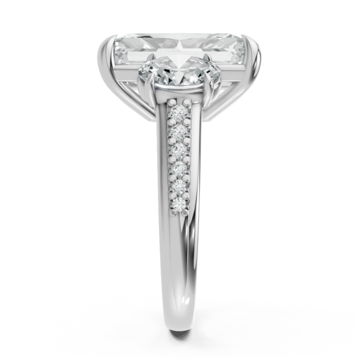 Radiant 14K White Gold Fashion Bridal Ring