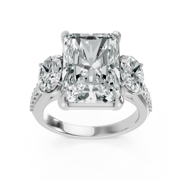 Radiant 14K White Gold Fashion Bridal Ring