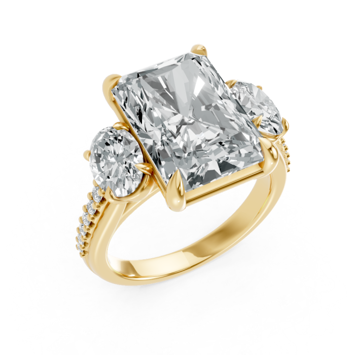 Radiant 14K White Gold Fashion Bridal Ring