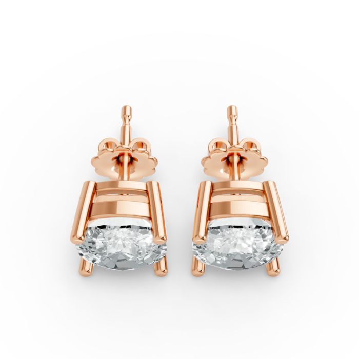 4 Prong Solitaire Earrings