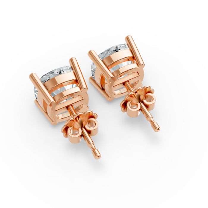 4 Prong Solitaire Earrings