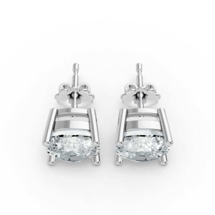 4 Prong Solitaire Earrings
